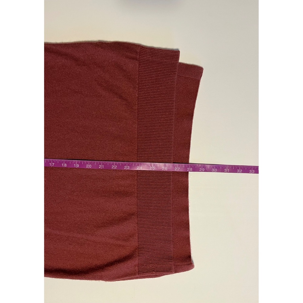 Athleta Merlot Wool Cashmere Blend Crew Neck Tunic‎ Sweater XS Side Slits - Picture 5 of 7